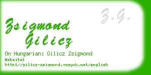 zsigmond gilicz business card